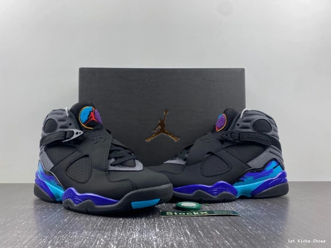 1st Kicks 305381-025 (2015) Retro 8 Jordan Aqua 0726